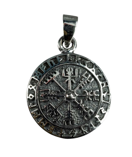 Pendentif Vegvísir Viking en Argent 925