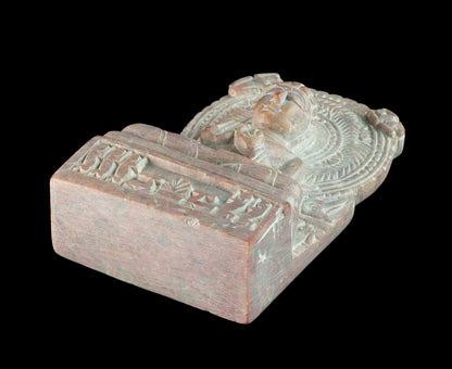 Statue Bouddha de Sarnath en pierre – Sculpture artisanale indienne en pierre ollaire