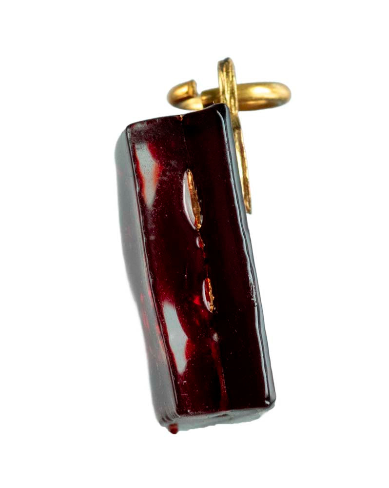 Pendentif Carré en Verre de Murano – Bijou Artisanal Italien Unique