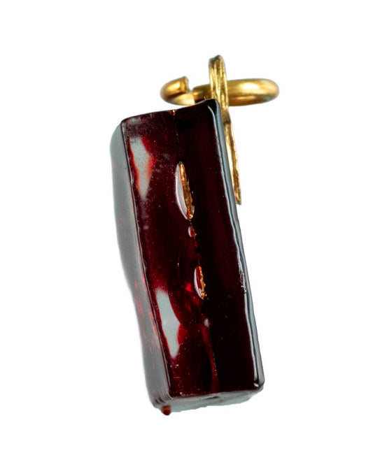 Pendentif Carré en Verre de Murano – Bijou Artisanal Italien Unique