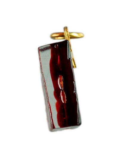 Pendentif Carré en Verre de Murano – Bijou Artisanal Italien Unique