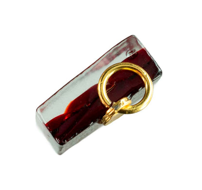 Pendentif Carré en Verre de Murano – Bijou Italien Authentique et Unique