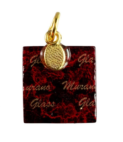 Pendentif Carré en Verre de Murano – Bijou d’Art Italien Authentique