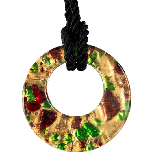 Collier en Verre de Murano - Pendentif Donut : Bijou Authentique de Venise