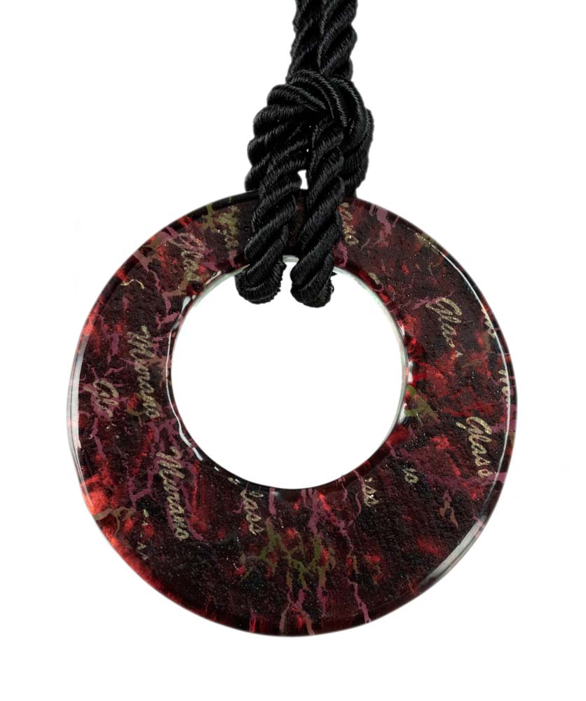 Collier en Verre de Murano - Pendentif Donut : Bijou Authentique de Venise