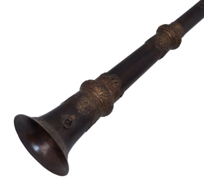 Ancienne trompe monastique tibétaine Dungchen télescopique – Grand modèle de 152,5 cm