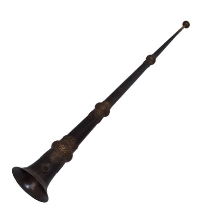 Ancienne trompe monastique tibétaine Dungchen télescopique – Grand modèle de 152,5 cm
