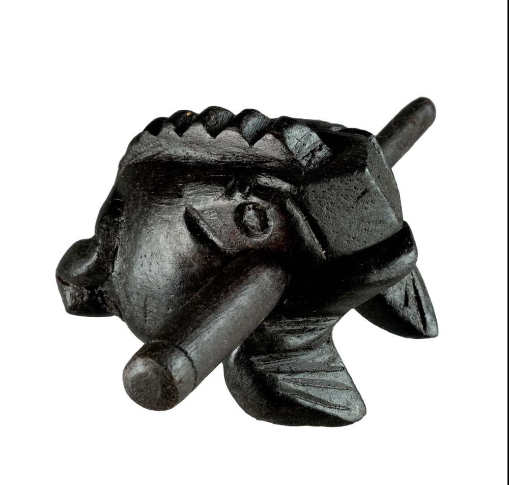 Grenouille Guiro En Bois 7cm – Instrument De Percussion Traditionnel Du Vietnam