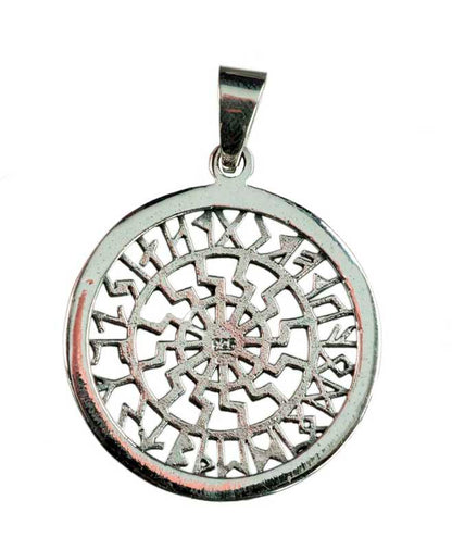 Pendentif Soleil Noir Odin en Argent Massif 925 - Viking