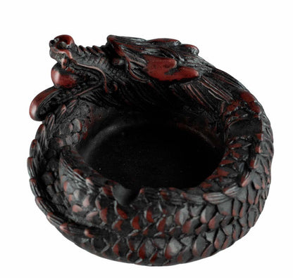 Cendrier Dragon En Résine Bordeaux – Décoration Gothique Et Ésotérique