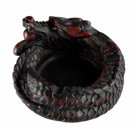 Cendrier Dragon En Résine Bordeaux – Décoration Gothique Et Ésotérique