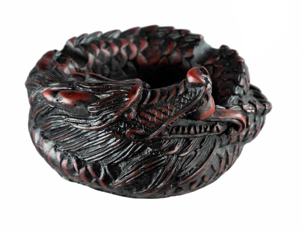 Cendrier Dragon En Résine Bordeaux – Décoration Gothique Et Ésotérique