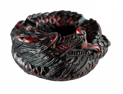 Cendrier Dragon En Résine Bordeaux – Décoration Gothique Et Ésotérique
