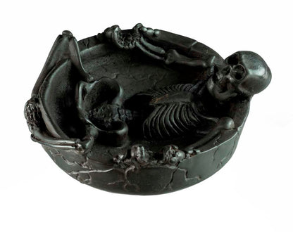 Cendrier Tête De Mort Squelette En Résine – Décoration Gothique Artisanale Du Népal