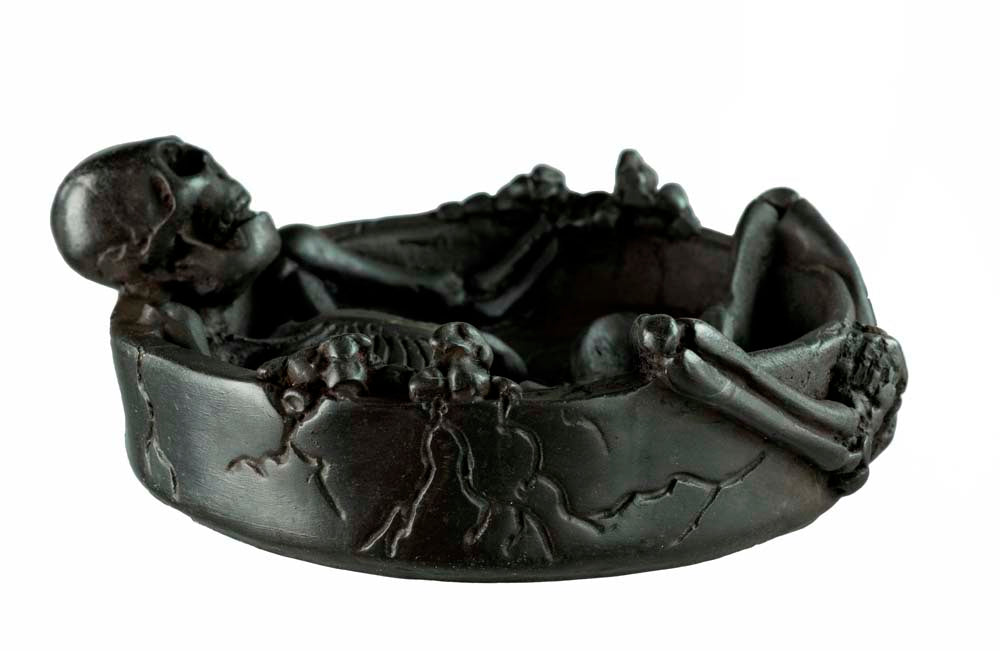 Cendrier Tête De Mort Squelette En Résine – Décoration Gothique Artisanale Du Népal