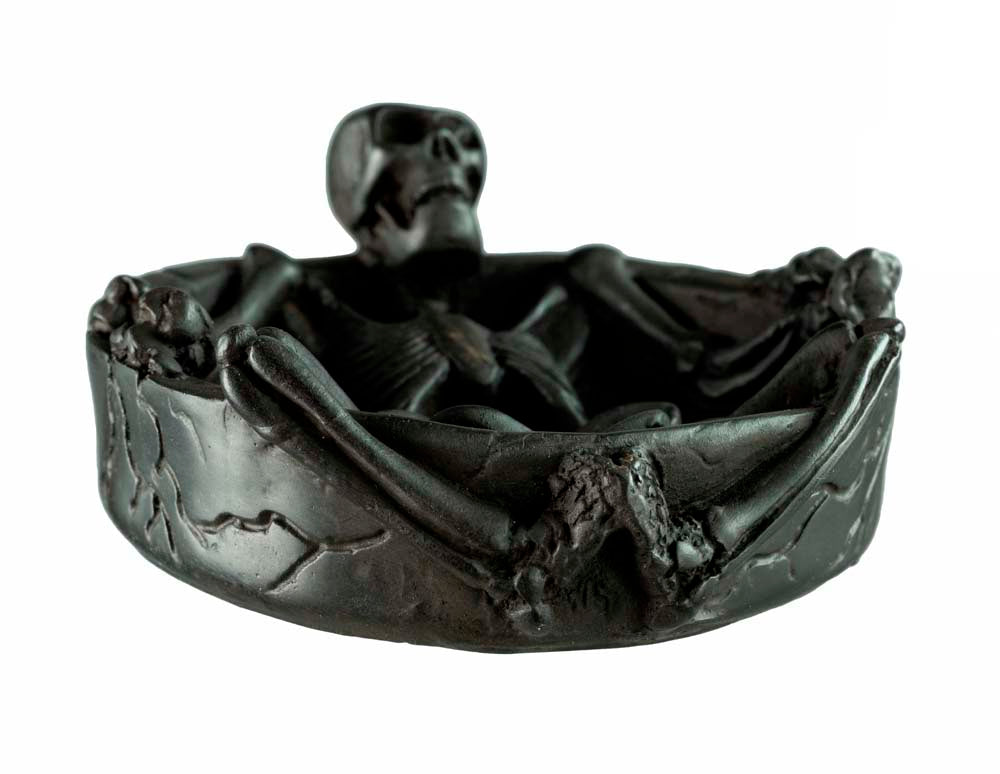 Cendrier Tête De Mort Squelette En Résine – Décoration Gothique Artisanale Du Népal