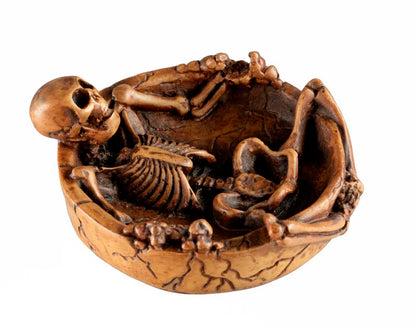 Cendrier Tête De Mort Squelette En Résine – Décoration Gothique Artisanale Du Népal