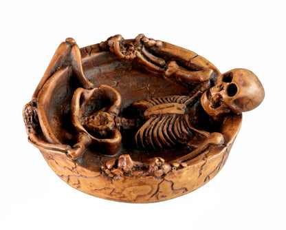 Cendrier Tête De Mort Squelette En Résine – Décoration Gothique Artisanale Du Népal