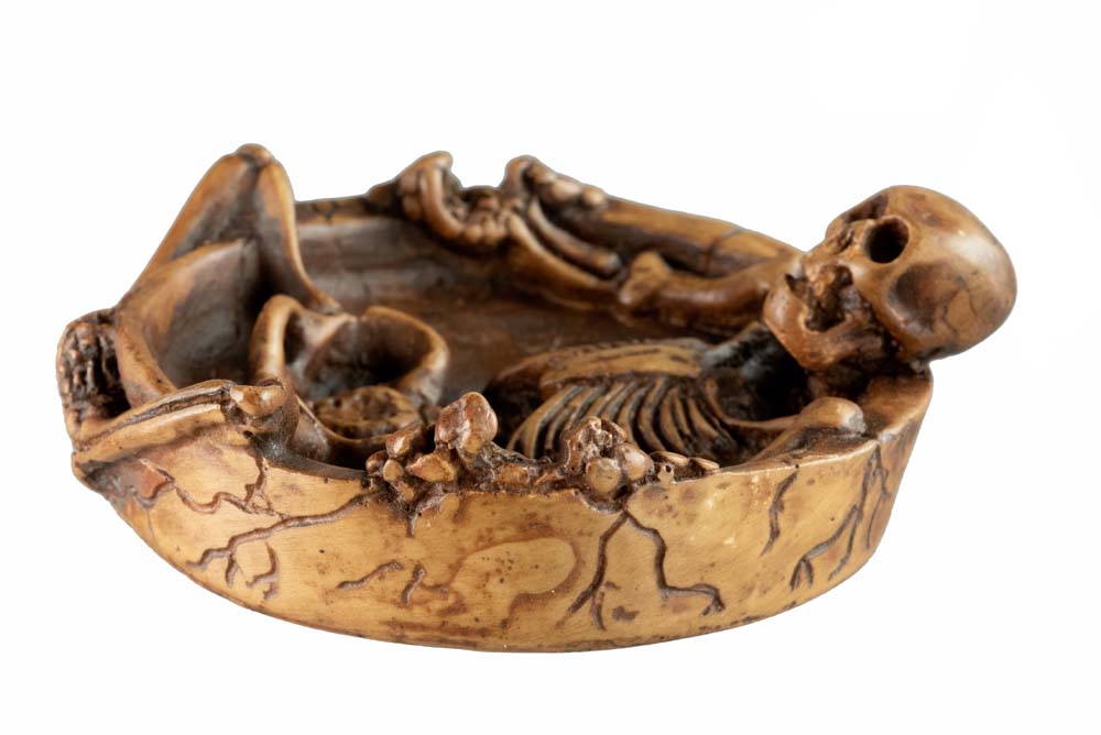 Cendrier Tête De Mort Squelette En Résine – Décoration Gothique Artisanale Du Népal