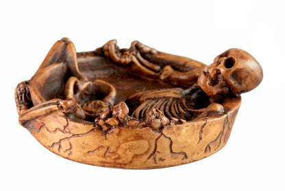 Cendrier Tête De Mort Squelette En Résine – Décoration Gothique Artisanale Du Népal