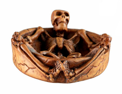 Cendrier Tête De Mort Squelette En Résine – Décoration Gothique Artisanale Du Népal