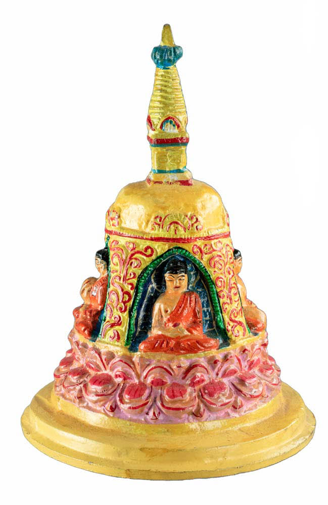 Stupa Tibétain En Métal – Chörten Bouddhiste Pour Autel Et Méditation
