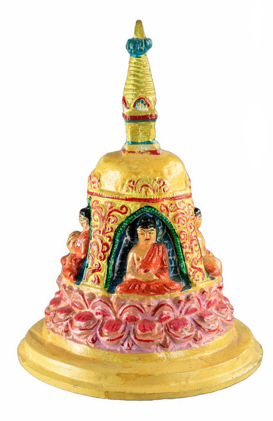 Stupa Tibétain En Métal – Chörten Bouddhiste Pour Autel Et Méditation