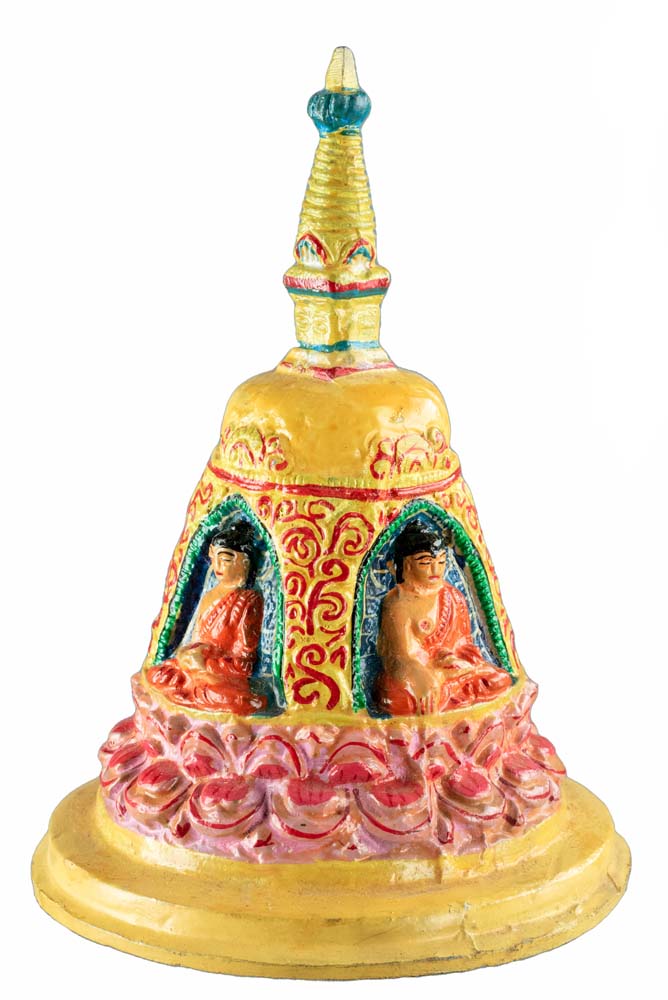 Stupa Tibétain En Métal – Chörten Bouddhiste Pour Autel Et Méditation