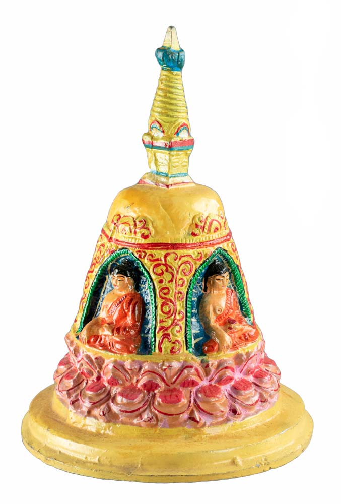 Stupa Tibétain En Métal – Chörten Bouddhiste Pour Autel Et Méditation