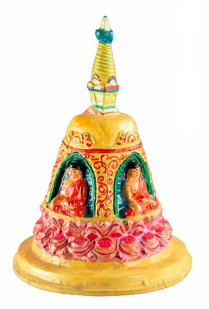 Stupa Tibétain En Métal – Chörten Bouddhiste Pour Autel Et Méditation