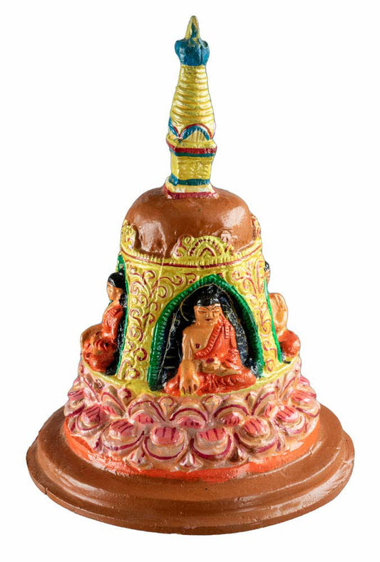 Stupa Tibétain En Métal – Reliquaire Bouddhiste Pour Autel