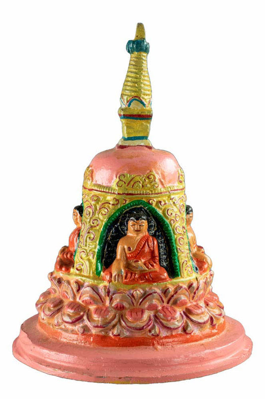 Stupa Tibétain En Métal – Chörten Bouddhiste Artisanal Du Népal