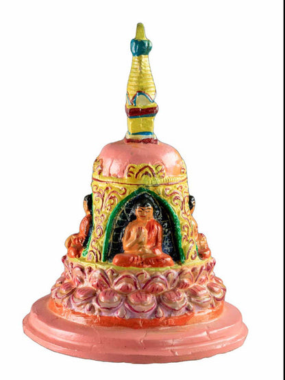 Stupa Tibétain En Métal – Chörten Bouddhiste Pour Autel Et Méditation