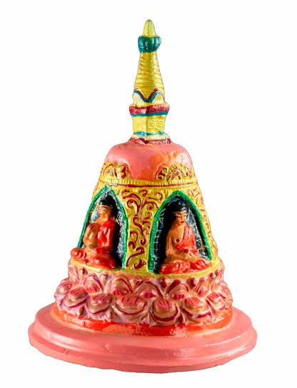 Stupa Tibétain En Métal – Chörten Bouddhiste Pour Autel Et Méditation