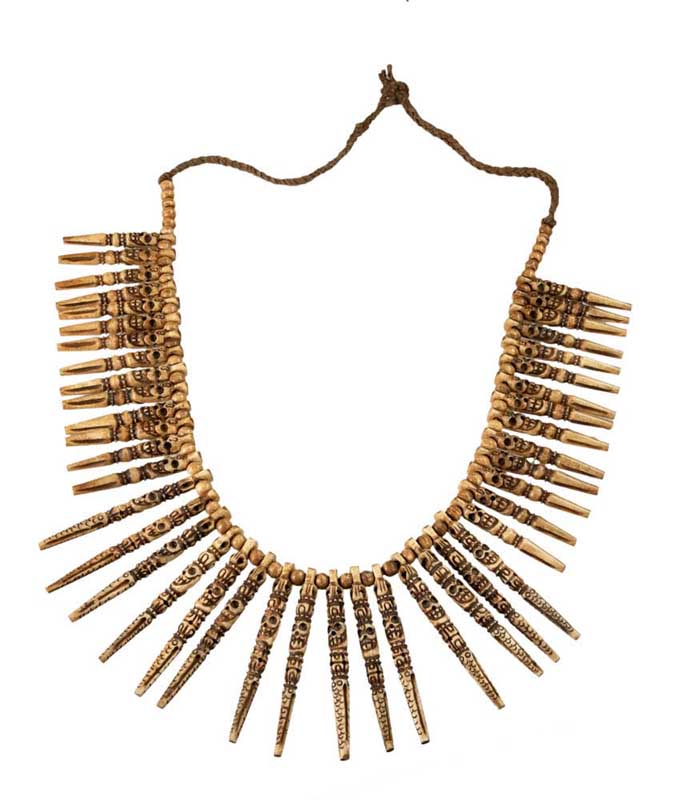 Collier Chamanique Tibétain Phurba – Pendentifs En Os De Bovin