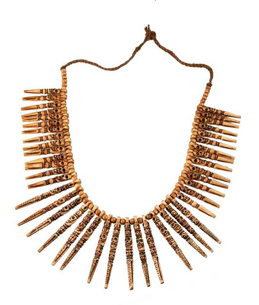 Collier Chamanique Tibétain Phurba – Pendentifs En Os De Bovin
