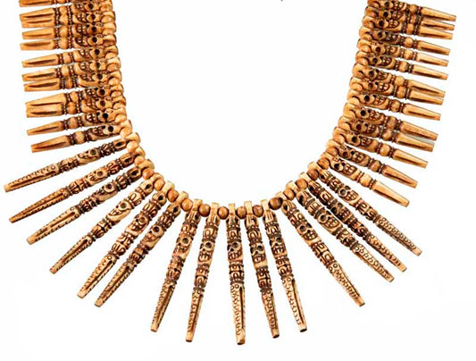 Collier Chamanique Tibétain Phurba – Pendentifs En Os De Bovin