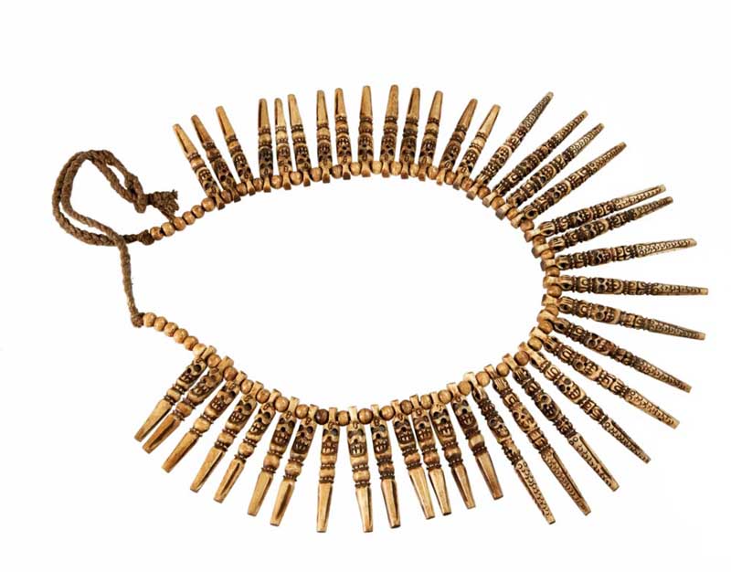 Collier Chamanique Tibétain Phurba – Pendentifs En Os De Bovin
