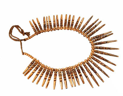 Collier Chamanique Tibétain Phurba – Pendentifs En Os De Bovin