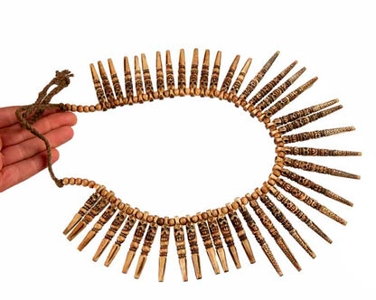 Collier Chamanique Tibétain Phurba – Pendentifs En Os De Bovin