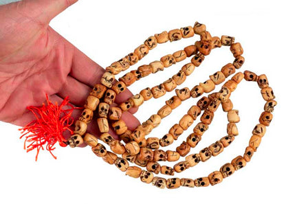 Mala Tibétain Tête De Mort En Os De Yak – Chapelet Bouddhiste 108 Perles