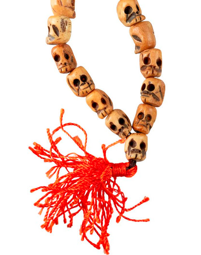 Mala Tibétain Tête De Mort En Os De Yak – Chapelet Bouddhiste 108 Perles