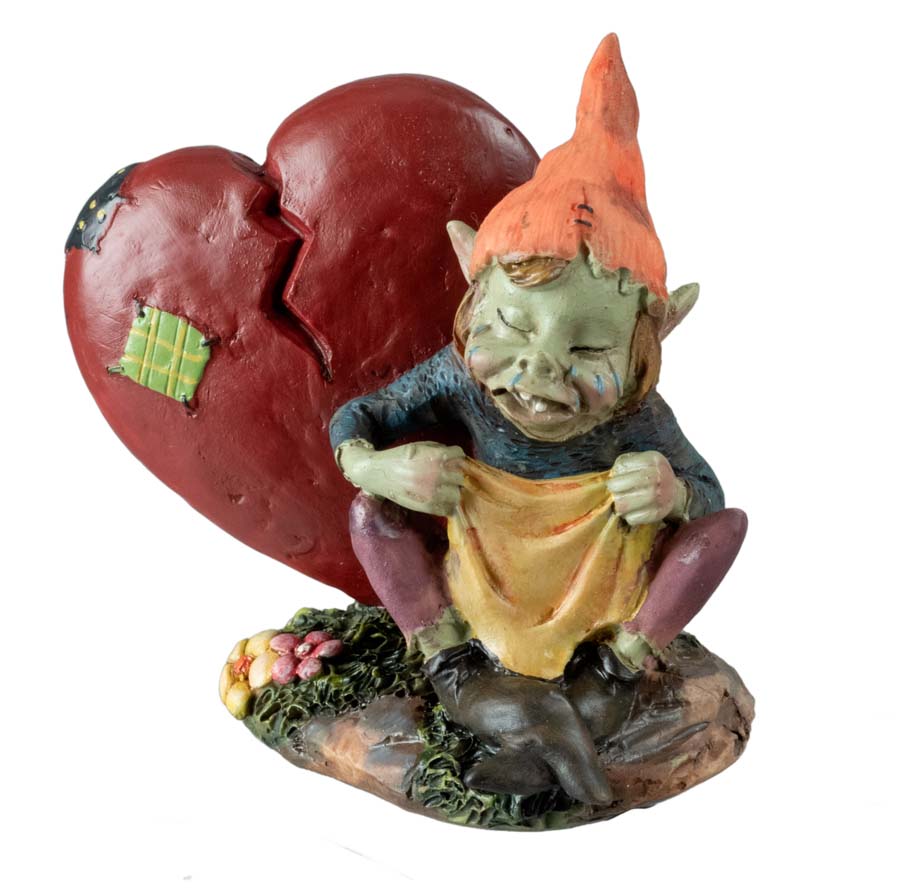 Lutin Pixie Chagrin d'Amour – Figurine Korrigan Celtique en Résine