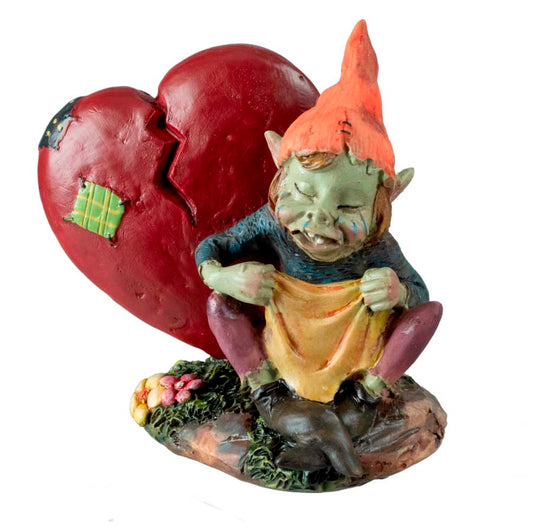 Lutin Pixie Chagrin d'Amour – Figurine Korrigan Celtique en Résine