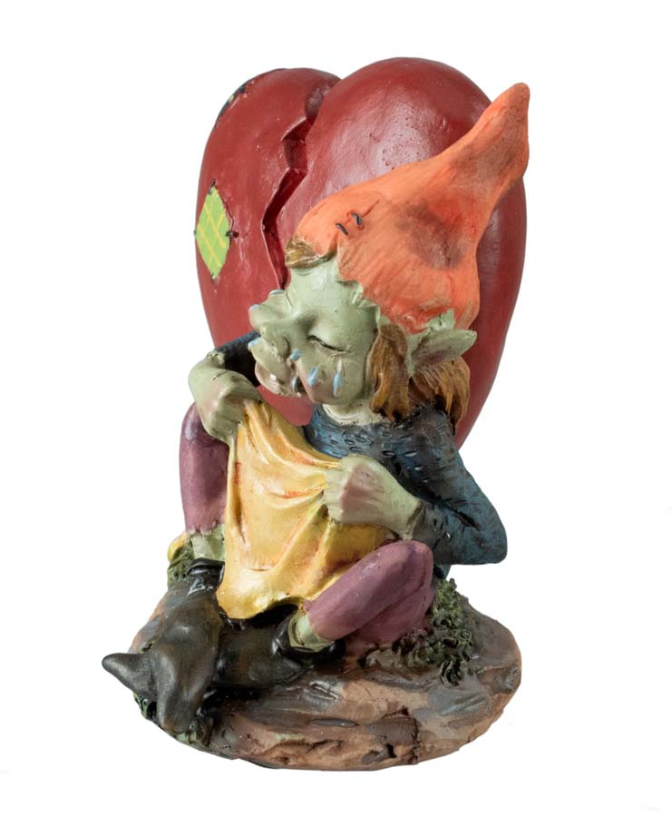 Lutin Pixie Chagrin d'Amour – Figurine Korrigan Celtique en Résine