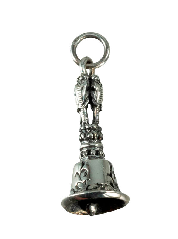 Pendentif Bouddhiste Cloche et Double Dorje Vajra en Argent 925