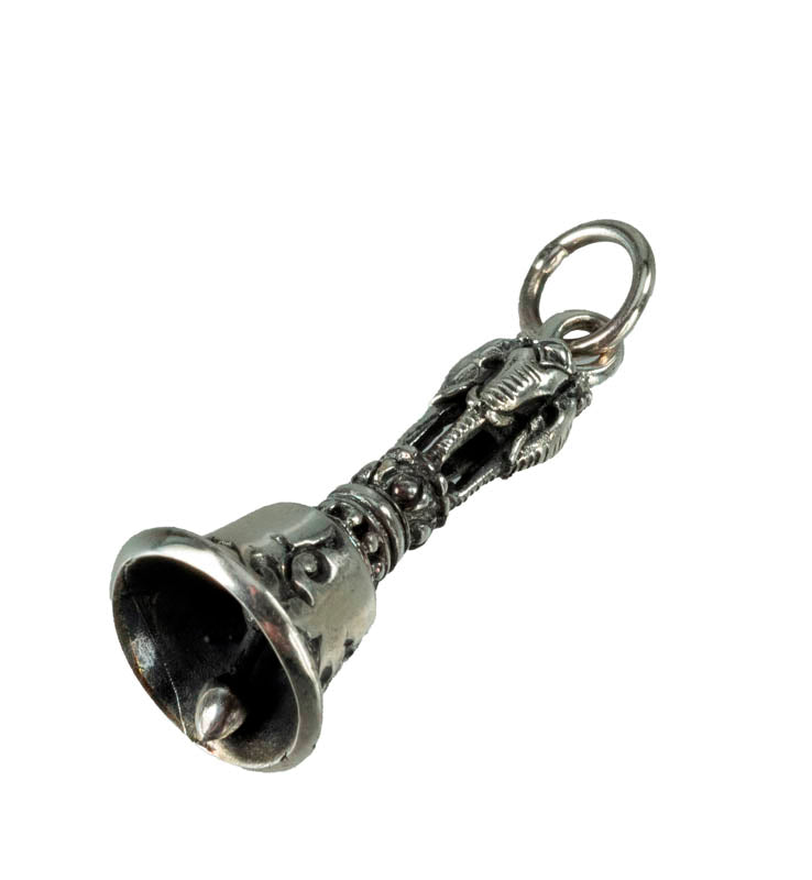 Pendentif Bouddhiste Cloche et Double Dorje Vajra en Argent 925