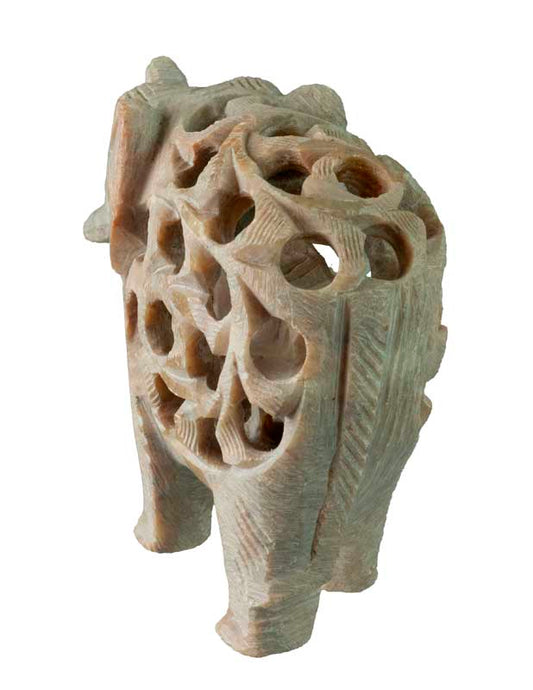 Statuette Éléphant en Pierre – Artisanat Indien