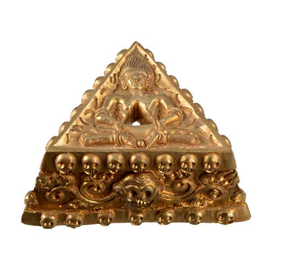 Phurba Mahakala Vajra Kila en Laiton avec Support – Objet Rituel Tibétain du Népal