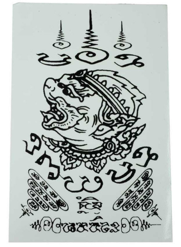 Stickers Thaïlande Hanuman – Autocollant Sak Yant en Vinyle Transparent